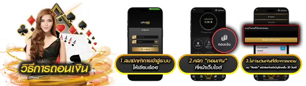 วิธีถอนเงิน UFABET